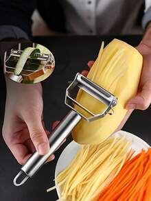 2pcs Stainless Steel Potato Masher, Stainless Steel Potato Ricer, Wavy Potato Masher, Wavy Potato Ricer, Vegetable & Fruit Tool, Kitchen Gadget, Other Fruit & Vegetable Tools, Ideal For Mashing Vegetables & Fruits, Kitchen Essentials/Modern Kitchen Tools/Durable Kitchen Utensils - Multicolor - View 5