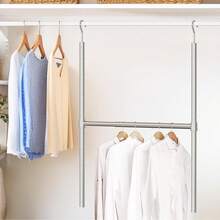 SimpleHouseware Adjustable Closet Hanging Rod Chrome - cromo - Ver 9