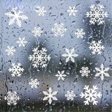 White Snowflakes Window Clings - 4 Sheets 114 Pcs Christmas Snowflake Window Clings Decal Stickers Decor For Glass Windows Classroom Home Office For Winter, Home Decor Christmas Decorations Room Decor Christmas Decorations Home Christmas Gifts Christmas Decor - Multicolor - View 4