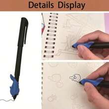 1/4pcs Magic Practice Copybook PreschoolsKids Calligraphy English With Free Aid Pen Grip ,Reusable Copybook DrawingToys ForChildren Montessori Pen Control Training Writing Sticker Learning EducationalToy KidsGift(Aid Pen Grip Color Random)