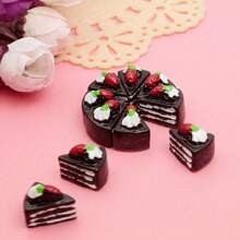 10pcs Dollhouse Miniature Food Cakes: Mini Kitchen Cake Shop Desserts Scene Realistic Dessert Model