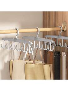 1 Rotating Wardrobe Hat Rack, 360 Degree Rotating Hook Rack With 12 Hooks, Bra Strap Saves Space, Wavy Drying Rack, Multifunctional Home/Dormitory Clothes Rack, Suitable As A Gift For Relatives, Family, Friends, Teachers, Classmates, Travel, Outdoor Activities, Camping, Gatherings, Beach Vacations, Decoration, Organizer Dresses, Pants, Shoes, Jeans,