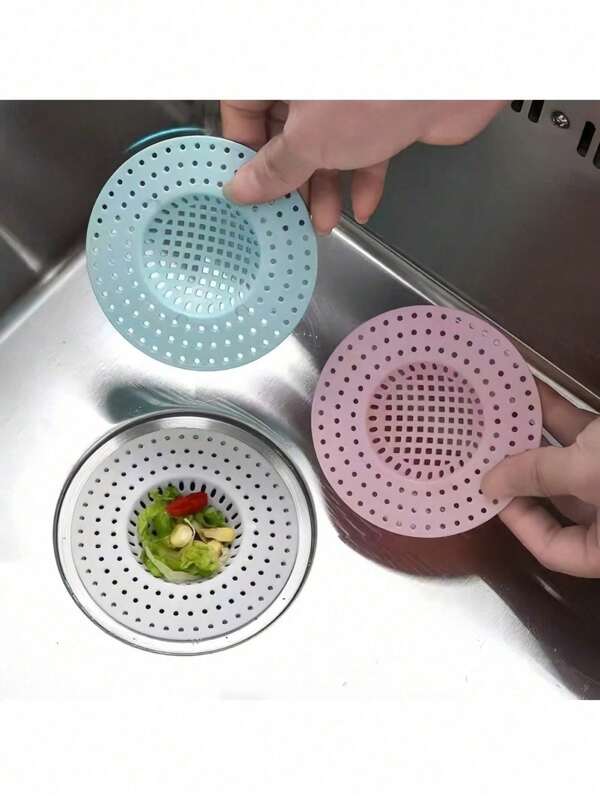 10 件套水槽排水过滤器和毛发收集器 - 厨房和浴室必备配件，耐用塑料食物垃圾塞
