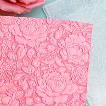 DONQE 3D Embossing Folder Set, Floral Pattern Plastic Crafting Tool, White Flower Theme For DIY Scrapbooking, Card Making, Decorative Cardboard Projects