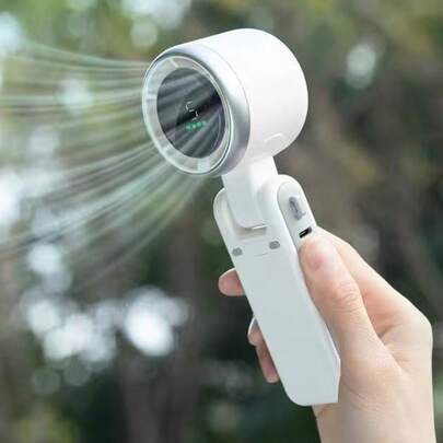 3-In-1 Portable Turbo Fan, 5 Speeds, 1200mAh Rechargeable Battery, USB Charging, Travel Handheld Fan, Suitable For Outdoor And Indoor Use - Handheld, Desktop, Neck Fan | Modern Aesthetics | Durable Structure