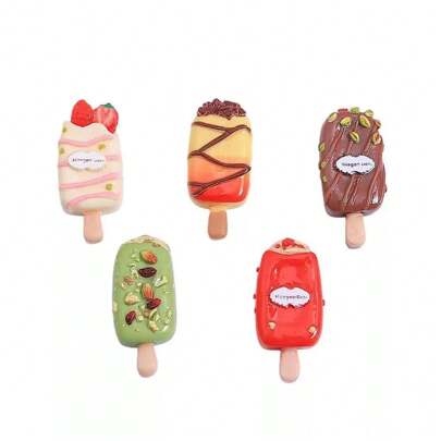 10 pièces assortiment de fausses décorations de crème glacée DIY pour scrapbooking, boutons, boucles d'oreilles, accessoires pour cheveux, autocollants de décoration artisanale