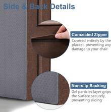 Gel Memory Foam Recliner Cushion For Elderly, Extra Large Seat Cushion, Dual-Layer Foam Chair Pad For Couch, Armchair, Wicker Chairs, Floor, 20 * 20 * 5in, Caramel - 彩色 - 查看 7