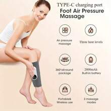 STUKUNI 1 Stück/2 Stücke Beinmassagegerät, zur Wadenanhebung, Luftdruckmassage, beheizbares Beinmassagegerät, 3 Intensitätsstufen, 3 Wärmeeinstellungen, einfach zu bedienen, geeignet für Füße, Beine, Oberschenkel und Knie, kabellos, Beinmassagegerät, Weihnachts-, Muttertags- und Vatertags-Geschenk