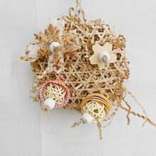 1 Piece Accessories, Colors And Styles, Shipped Randomly, Bird Supplies, Bamboo Woven Straw Chewing Skewers, Natural Corn Cob, Grass Ball Chewing Supplies