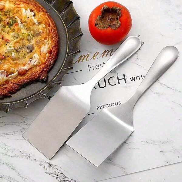 1pc Stainless Steel Small Frying Spatula, Japanese Style Teppanyaki Steak Shovel, Household Pancake Turning Tool