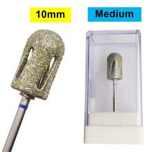 Easy Nail 1 件 13 毫米/10 毫米高端水钻修脚指甲钻头 - 60# 120# 180 粒度，碳钢材质，带水钻涂层，方便锋利的打磨盖，适用于电动美甲钻，非常适合光滑的双脚，蓝色脚锉配件，美甲技术用品 - 彩色 - 查看 15