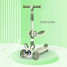 Cartoon Design Scooter, Twist Car, Swing Car, One-Button Folding - Green - View 11