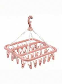 Tendedero plegable resistente al viento de plástico para ropa, calcetines y toallas