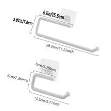 Wall-Mounted Paperclip-Free Tissue Holder - Multi-Functional Kitchen Paper Towel Dispenser, Toilet Paper Rack, Cling Film Organizer, Cleaning Cloth Rack, Bathroom And Kitchen Accessory With Strong Adhesive - No Power Needed