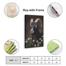 1 Pc Canvas Painting, Gothic Black Philip Goat Poster, Retro-Style Animal Mural, Victorian Mural, Botanical Emotional Art, Dark Academy Art Poster Printing , Wooden Framed Art,High Quality ,Anxiety Calming Abstract Art - Rental Friendly Canvas Set For Bedroom - Therapy Decor To Heal Your Space,Thickness 2. 25cm/1inch Wall Art Prints Poster Direct Hanging Decor For Home Gifts,Rental Friendly Items,Living Room, Bathroom, Bedroom, Kitchen,Bar,Office,Small Space Solution,Therapy Decor - 黑色 - 查看 7