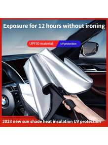 Car Windshield Sun Shade, Heat Insulation And Sun Blocking, Foldable And Retractable Sun Shade For Automotive, Available In Small And Large Sizes. Multi-Functional Umbrella Can Be Used As Sun Shade, Rain Shade, Heat Insulation Shade, Sun Protection Shade And Car Accessory.