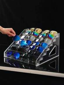 Acrylic Clear Multi-Layer Makeup Organizer - Cosmetic Storage Rack For Nail Polish, Eyeshadow Palettes & More - Polished Finish, Portable Design For Bathroom Organization