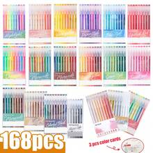 36/162/168pcs Languo Classic Hand Account Gel Pens Set,  Large Capacity Hand Account Pens, Painting Pen, Note Fluorescent Pen, Highlighter Pen, Suitable For Office, Painting, Graffiti School Stationery Art Supplies - 彩色 - 查看 10