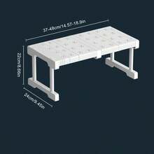 1 件可扩展衣柜架免打孔衣柜张力架可调节收纳架衣柜隔断分层架适用于橱柜衣柜橱柜厨房浴室 - 9.45in-24cm - 查看 8