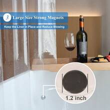 Clear Shower Curtain Liner 72 X 75 Inch, PEVA Heavy Duty Shower Liner With 3 Weights, Transparent, 100% Waterproof - Clear - View 5