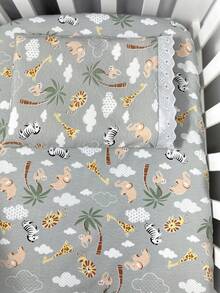Laura Baby 2-Piece Sheet Set For American Standard Crib Or Mini Crib 100% Cotton - 狩獵灰 - 查看 2