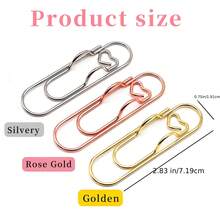 6 Pieces Stainless Steel Multifunctional Metal Clip Set, Notebook And Diary Accessories, With Pen Clip, Bracket And Suspension Function, Used For Organizing Office And School Supplies - 6 cái: 3 màu, mỗi màu 2 cái - Xem 2