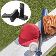 2 件棒球棒壁挂展示架，水平展示球棒挂架，曲棍球棒木质支架