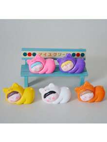 9 件马卡龙色 Pit Pit 小狗 Liliths 树脂小雕像，可爱治愈的装饰，圣诞节、万圣节、女孩生日的理想礼物 - 彩色 - 查看 14