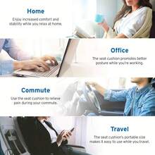 1个符合人体工学的甜甜圈形坐垫，适用于办公椅 | 臀部和腰部支撑枕，产后适用，适合长时间坐姿、驾驶和办公 | 可机洗涤纶面料，现代舒适设计，耐用柔软材质 - 彩色 - 查看 7