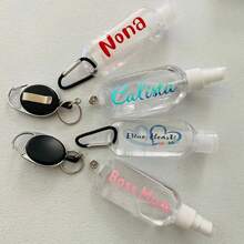 1PC Custom 50ml Personalized Sanitizer Bottle(Hook Color Random),Custom Empty Bottle,Travel Liquid Keychain Keyring,Personal Dispenser For Alcohol Antibacterial Gel,Personalized Party Favors Gift - 50ml - View 9