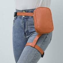 PU Material Sports Cycling Waist Bag Leg Bag Waterproof Multi-Functional Portable Sports Storage Bag