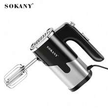 SOKANY 6621 多功能手持搅拌器，电动打蛋器。800W 大功率 | 二合一设计，双打蛋器 | 耐热不锈钢材质 | 5档速度调节。适用于快速打发奶油和蛋白，以及揉面。厨房必备工具和烘焙用具。 - 日規A型插(100V) - 查看 9