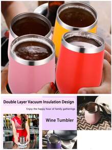 1pc 12oz Summer Creative Eggshell Cup Customizable Stainless Steel Water Bottle, Double Wall Vacuum Insulated Long Lasting Thermal, Transparent Leak-Proof Lid, Portable Travel Mug, Elegant Latte Coffee Cup, Stainless Steel Iced Tea Tumbler, Insulated Flat Bottom Cup Suitable For Milk, Coffee, Tea, Juice, Wine, Cocktail, Ice Cream