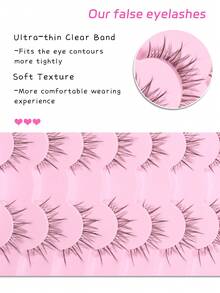 7 对可重复使用的柔软假睫毛，轻巧舒适，适合化妆初学者和专家轻松使用，自然增强和塑造眼睛，适合各种场合，是送给女性的绝佳礼物