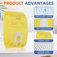 45 Pack Vacuum Cleaner Bags Replacement For Kenmore Canister Type C/Q 5055 5055 50557 50558, Type C-5 C-18,200 Series, 400 Series, 600 Series, 700 Series, 800 Series Vacuums - 紫色 - 查看 7