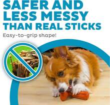 Outward Hound Dogwood Wood Durable Dog Chew Toys, Real Wood &Amp; Calming Hemp, 2-Pack, Medium
