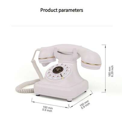Vintage-Style White Wedding Phone With Recording Function, Can Be Used As A Personalized Voicemail Guestbook For Weddings, Parties, Anniversaries, Graduations, And Other Special Occasions. Allows Guests To Leave Their Own Recorded Messages For The Memorable Event.