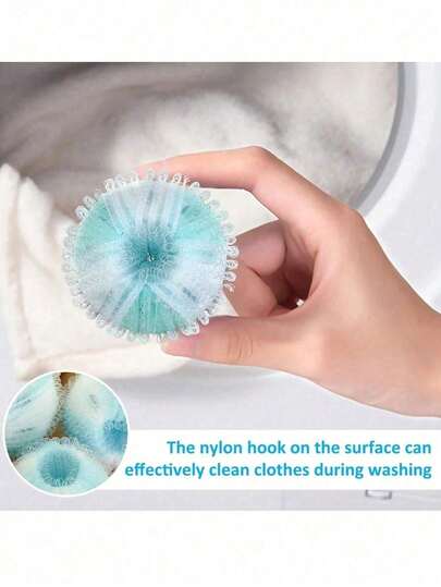 6pcs Pet Hair Removal Washing Machine Balls, Fluffy Laundry Balls - Washing Machine Cleaning Balls, Reusable Lint Collector, Keep Clothes And Bedding Hair-Free, Essential For Pet Owners - Enhance Your Laundry Experience, Reusable Pet Hair Removal Balls, Dog And Cat Lint Cleaner