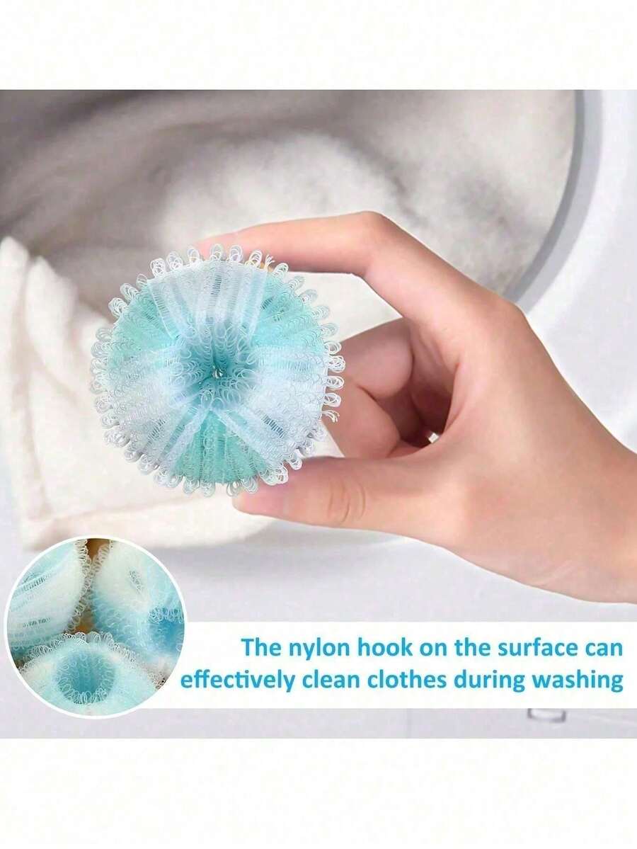 6pcs Pet Hair Removal Washing Machine Balls, Fluffy Laundry Balls - Washing Machine Cleaning Balls, Reusable Lint Collector, Keep Clothes And Bedding Hair-Free, Essential For Pet Owners - Enhance Your Laundry Experience, Reusable Pet Hair Removal Balls, Dog And Cat Lint Cleaner