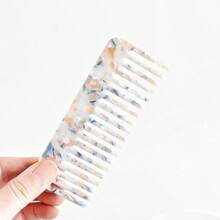 1 pièce Peigne démêlant à larges dents en plastique acétate, massage du cuir chevelu, portable, doux pour les cheveux, cadeau pour femme, kit de coiffure, kit d'outils pour cheveux, fournitures scolaires, accessoires pour cheveux