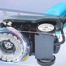 Outdoor Hand Push Sweeper Hand Pushed Small Floor Scrubber, Commercial Industrial Plant, Shopping Mall,Restaurant, Vacuum Mop Sweeping Machine