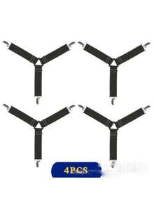 4pcs Bed Sheet Clips, Non-Slip Triangle Bed Sheet Clips, Adjustable Bed Sheet Clips