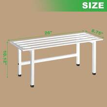 2 Pack Metal Plant Stand Outdoor Plant Shelf Indoor,1 Tier Heavy Duty Plant Stands For Multiple Plants,26" L X 10.12" H X 8.75" W,White - 白色 - 查看 8