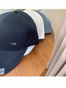 Men's Hard Top Stylish Baseball Cap, New Casual Versatile Sun Protection Sunshade Snapback Hat, Sweat-Absorbent Breathable Outdoor Sports Cap - White - View 9