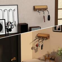 Guitar Amp Key Holder, Solid Wood Guitar Amplifier Styled Key Organizer With 3 Plug-In Keychains, Music Decor Gift For Guitarists Rock Fans Music Lovers