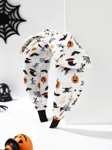 1 Peça Faixa de Cabeça Larga com Estampa de Frutas em Tecido, Laço, Uso Diário, Bandana, Faixa de Cabelo, Tiara, Fantasia de Halloween