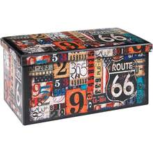 B FSOBEIIALEO Folding Storage Ottoman Bench With Faux Leather Footrest Seat, Coffee Table 30"X15"X15" - 30*15*15英寸 - 查看 8