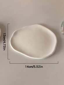 2pcs/1pc 5.52*4.73 Inch Asymmetric Plaster Jewelry Tray. A Uniquely Designed Decorative Jewelry Dish, Can Be Used For Jewelry Storage And Display, Also As A Home Decor. An Excellent Choice For Valentine's Day Gift.,Room Decor - Multicolor - View 9