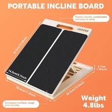 Slant Board For Calf Stretching, Adjustable Wooden Calf Stretcher Incline Board, Calf Stretch Board For Squats Leg Knees Heel Ankle Stretching - Portable Slant Board - View 2