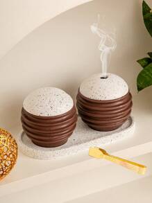 1 Peça Queimador de Incenso Esférico de Resina Manual, Preto, Chocolate, Cor de Café, Estilo Minimalista Moderno, Oriente Médio, Suporte de Incenso Árabe, Decoração Doméstica para Quarto, Sala de Estar, Escritório, Hotel, Festival